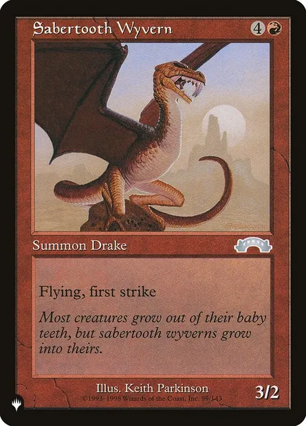 Sabertooth Wyvern, Magic card PLST EXO-99 — The List set