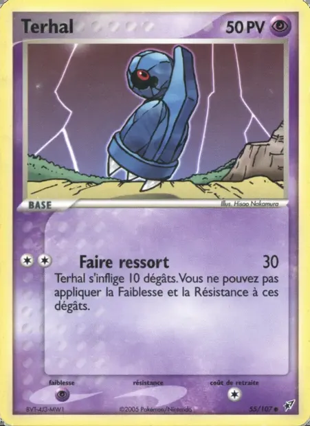 Terhal, carte Pokémon DX 55 — extension EX Deoxys