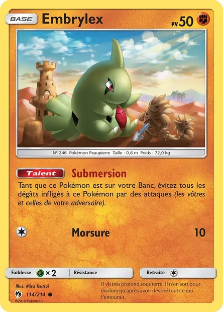 Embrylex, carte Pokémon LOT 114 — extension Tonnerre Perdu