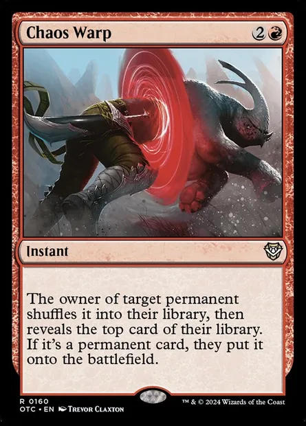 Chaos Warp, Magic card OTC 160 — Outlaws of Thunder Junction Commander set