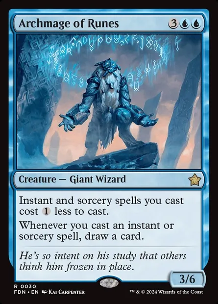 Archmage of Runes, Magic card FDN 30 — Foundations set
