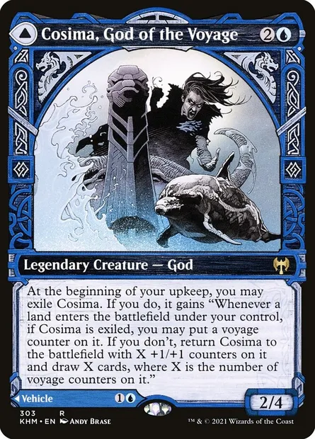 Cosima, déesse du Voyage // L'Orakarve, carte Magic KHM 303 — extension Kaldheim
