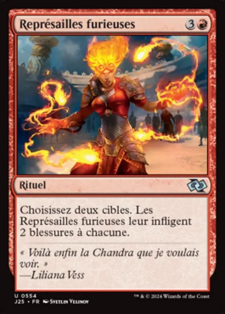 Représailles furieuses, carte Magic J25 554 — extension Foundations Jumpstart