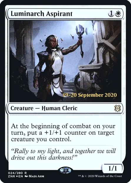 Luminarch Aspirant, Magic card PZNR 24s — Zendikar Rising Promos set