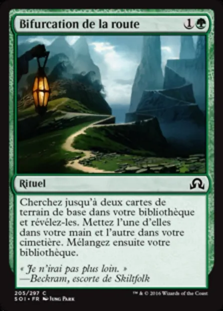 Bifurcation de la route, carte Magic SOI 205 — extension Ténèbres sur Innistrad