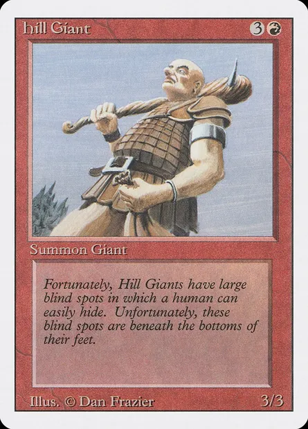 Géant des collines, carte Magic 3ED 158 — extension Revised Edition