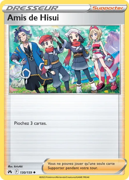 Amis de Hisui, carte Pokémon CRZ 130 — extension Zénith Suprême