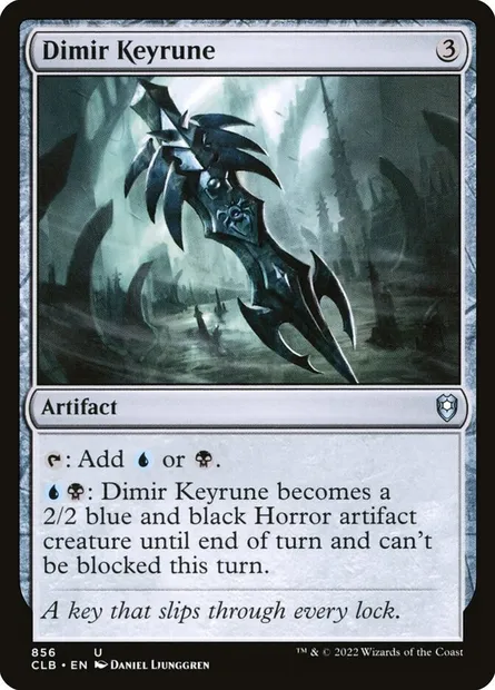 Dimir Keyrune, Magic card CLB 856 — Commander Legends: Battle for Baldur's Gate set