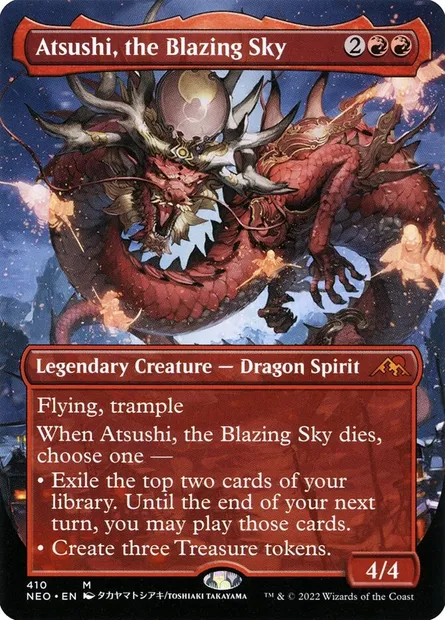 Atsushi, the Blazing Sky, Magic card NEO 410 — Kamigawa: Neon Dynasty set