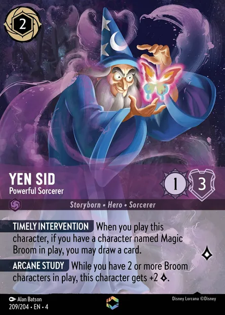 Yen Sid - Powerful Sorcerer, Disney Lorcana card CH4-209 — Ursula's Return set
