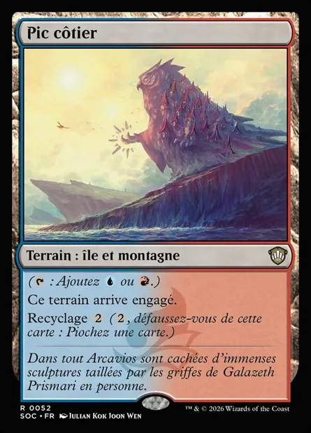 Pic côtier, carte Magic SOC 52 — extension Secrets of Strixhaven Commander