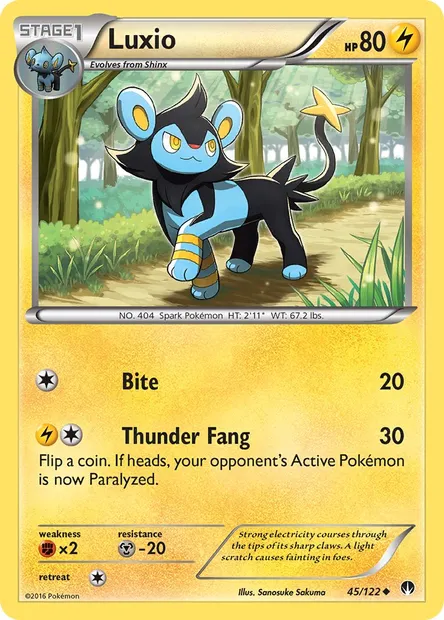 Luxio, Pokémon card BKP 45 — BREAKpoint set