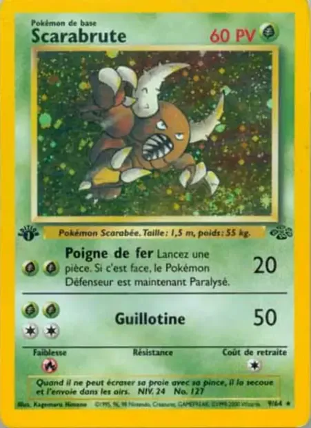 Scarabrute, carte Pokémon JU 9 — extension Jungle