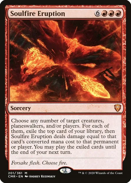 Soulfire Eruption, Magic card CMR 201 — Commander Legends set