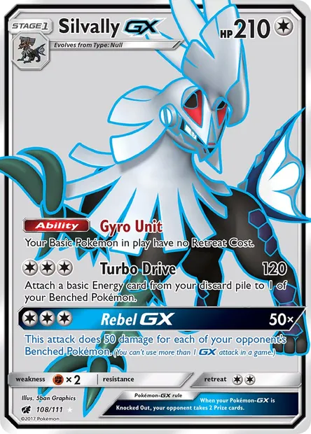 Silvally GX, Pokémon card CIN 108 — Crimson Invasion set