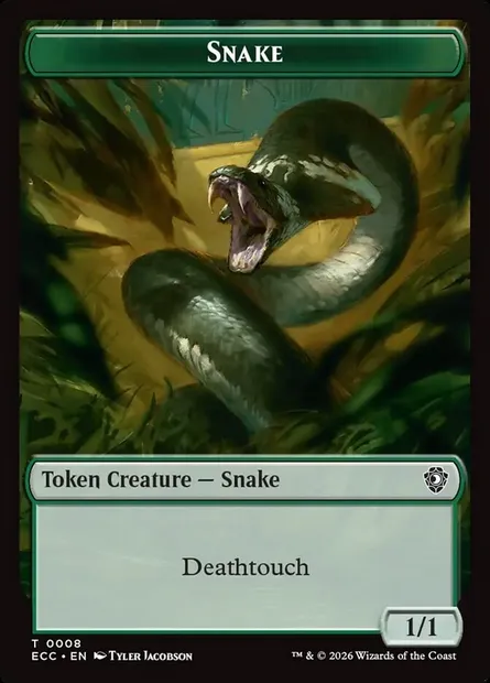 Snake, carte Magic TECC 8 — extension Lorwyn Eclipsed Commander Tokens