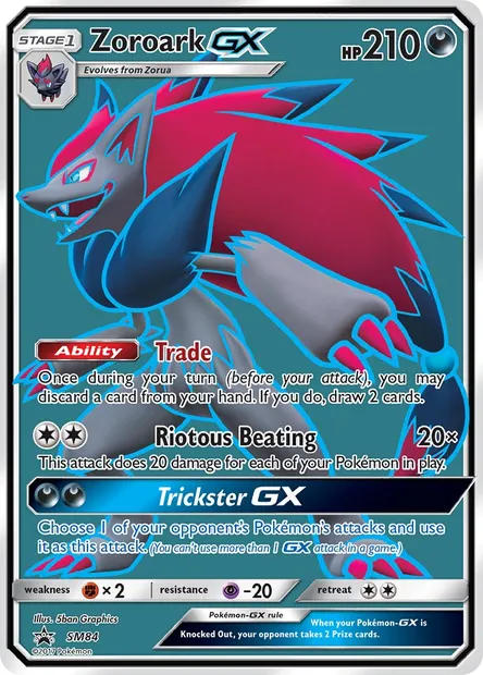 Zoroark GX, Pokémon card SM 84 — SM Black Star Promos set