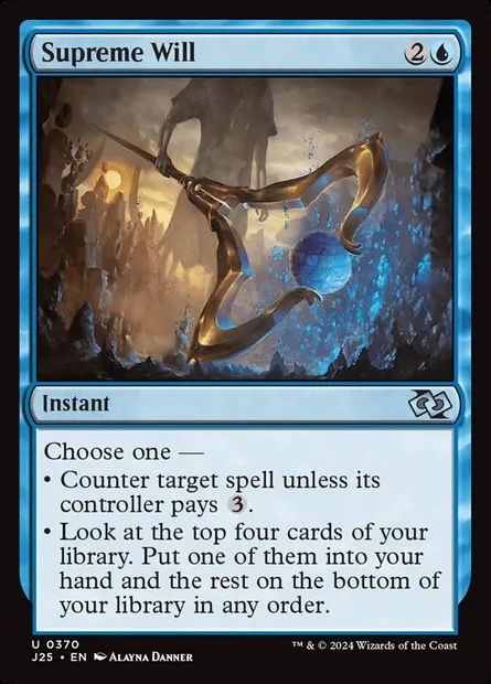 Supreme Will, Magic card J25 370 — Foundations Jumpstart set