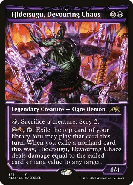 Hidetsugu, Devouring Chaos, Magic card NEO 378 — Kamigawa: Neon Dynasty set