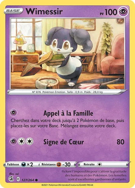 Wimessir, carte Pokémon FST 127 — extension Poing de Fusion