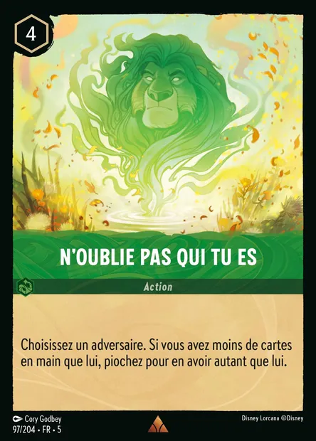 N'oublie pas qui tu es, carte Disney Lorcana CH5-097 — extension Ciel Scintillant
