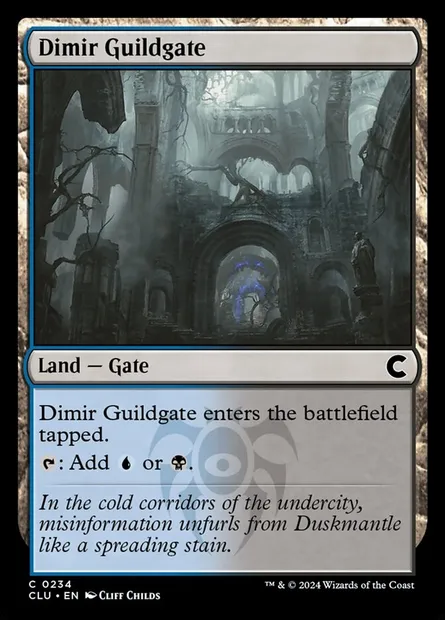 Dimir Guildgate, Magic card CLU 234 — Ravnica: Clue Edition set