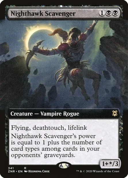 Nighthawk Scavenger, Magic card ZNR 341 — Zendikar Rising set