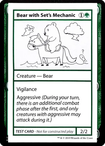 Bear with Set's Mechanic, carte Magic CMB2 71 — extension Mystery Booster Playtest Cards 2021