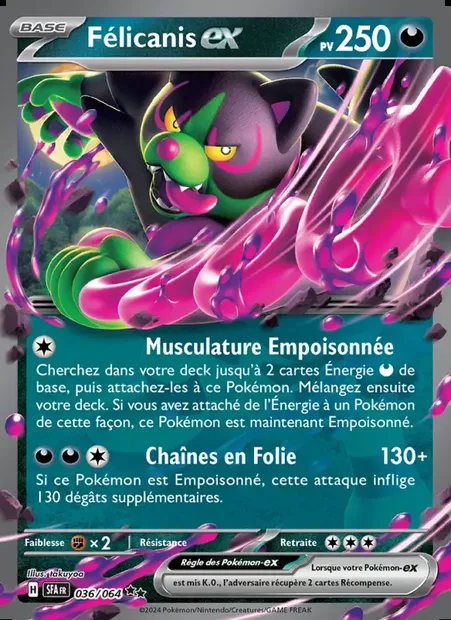 Félicanis-ex, carte Pokémon SFA 036 — extension Fable Nébuleuse