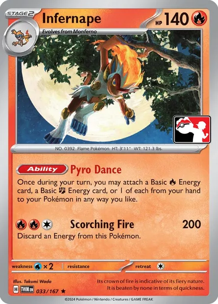 Infernape, Pokémon card PPS 033-2 — Play! Pokémon Prize Pack Series set