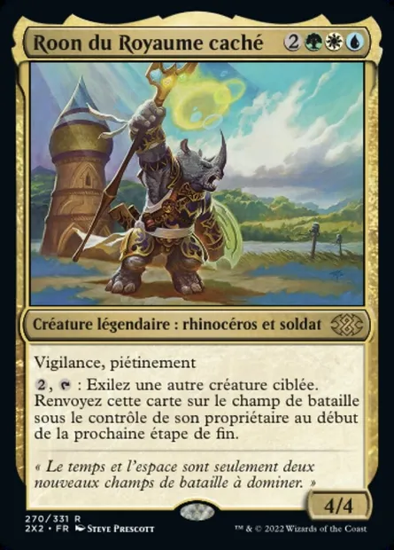 Roon du Royaume caché, carte Magic 2X2 270 — extension Double Masters 2022