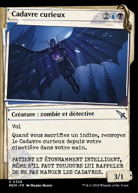 Cadavre curieux, carte Magic MKM 358 — extension Murders at Karlov Manor