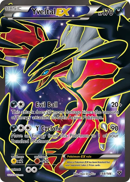 Yveltal EX, Pokémon card XY 144 — XY set