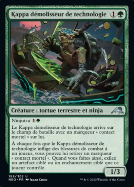 Kappa démolisseur de technologie, carte Magic NEO 198 — extension Kamigawa: La Dynastie Néon