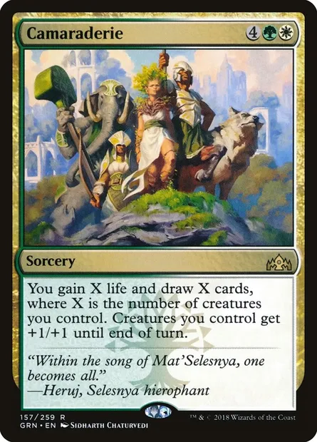 Camaraderie, Magic card GRN 157 — Guilds of Ravnica set