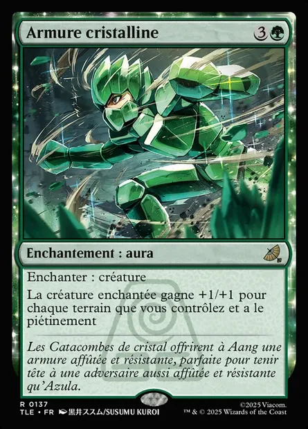 Armure cristalline, carte Magic TLE 137 — extension Avatar: The Last Airbender Eternal