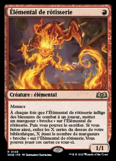 Élémental de rôtisserie, carte Magic WOE 148 — extension Wilds of Eldraine