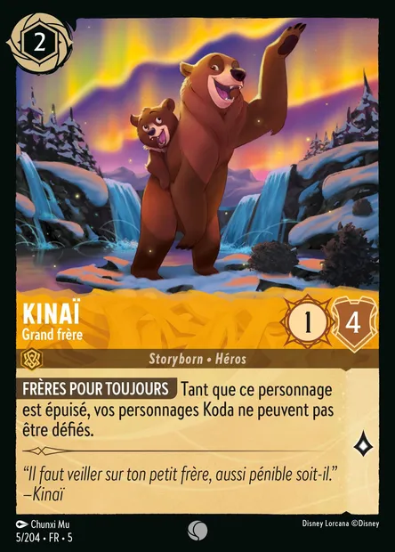 Kenaï - Grand frère, carte Disney Lorcana CH5-005 — extension Ciel Scintillant
