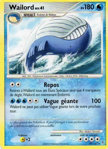 Wailord, carte Pokémon SV 47 — extension Vainqueurs Suprêmes