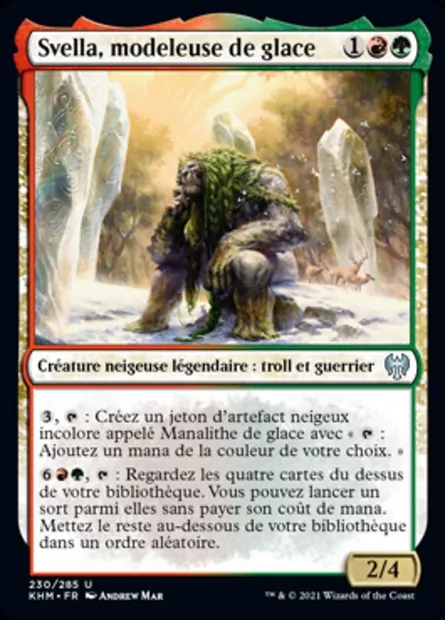 Svella, modeleuse de glace, carte Magic KHM 230 — extension Kaldheim