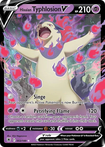 Hisuian Typhlosion V, Pokémon card ASR 053 — Astral Radiance set