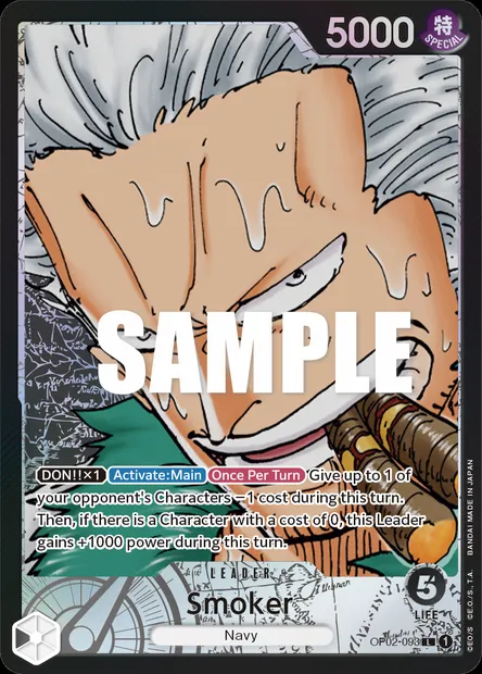 Smoker, One Piece card OP02-093 — PARAMOUNT WAR set