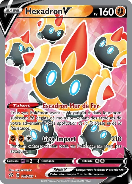 Hexadron V, carte Pokémon RCL 185 — extension Clash des Rebelles