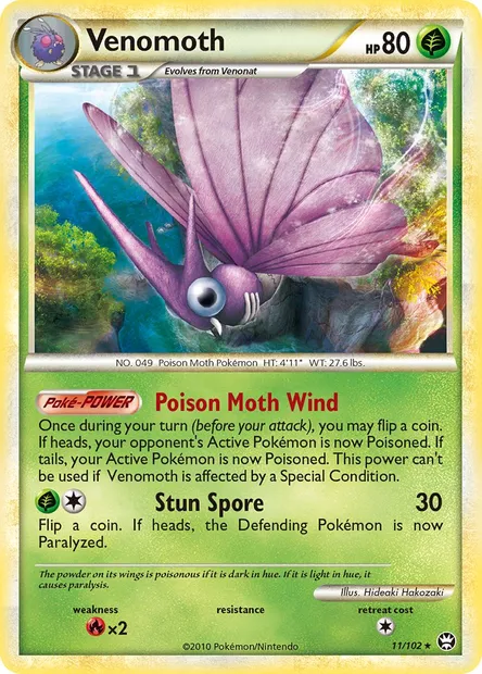Venomoth, Pokémon card TM 11 — Triumphant set