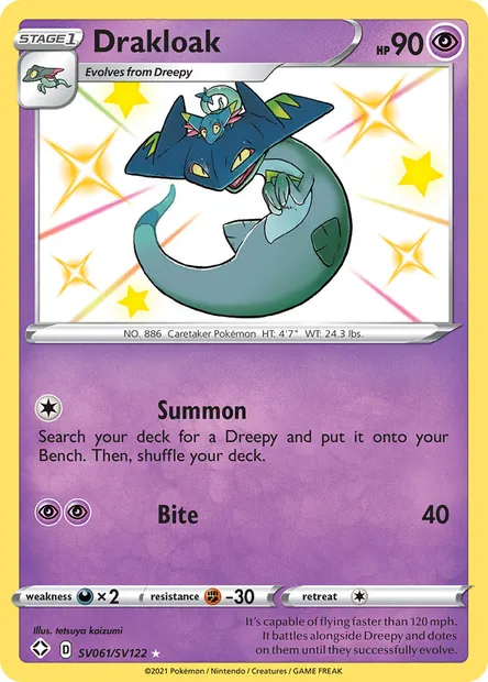 Drakloak, Pokémon card SHF SV061 — Shining Fates set