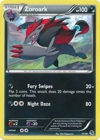 Zoroark, Pokémon card TK5Z 017 — BW Trainer Kit Zoroark set