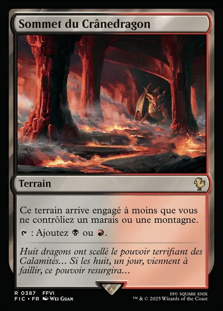 Sommet du Crânedragon, carte Magic FIC 387 — extension Final Fantasy Commander
