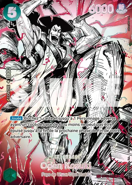 Oden Kozuki, carte One Piece ST32-002 — extension VERT Roronoa Zoro