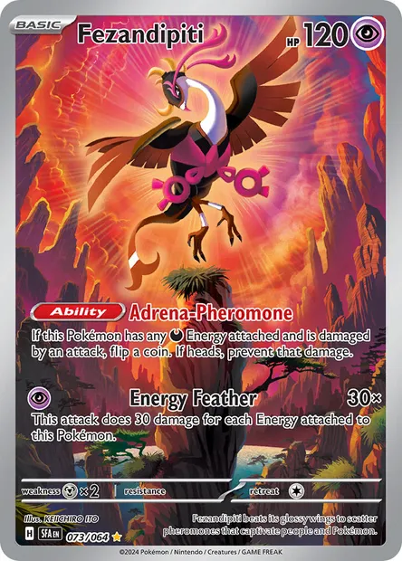 Fezandipiti, Pokémon card SFA 073 — Shrouded Fable set