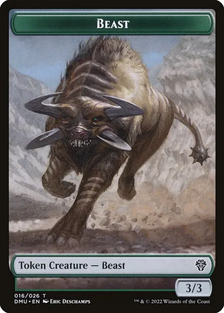 Beast, carte Magic TDMU 16 — extension Dominaria United Tokens